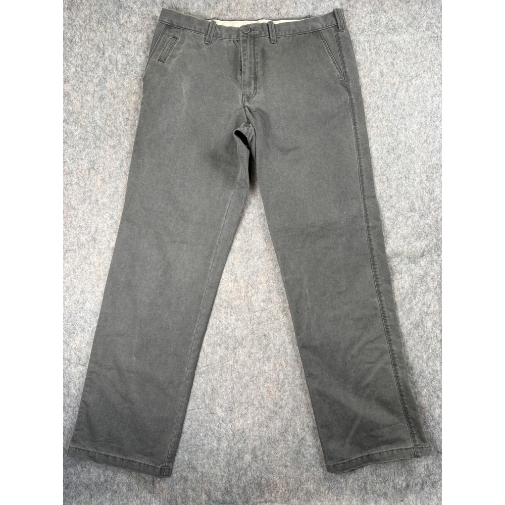 Life Khaki Haggar Mens 36x34 Straight Leg Chino Pants Charcoal Gray‎ Repreve